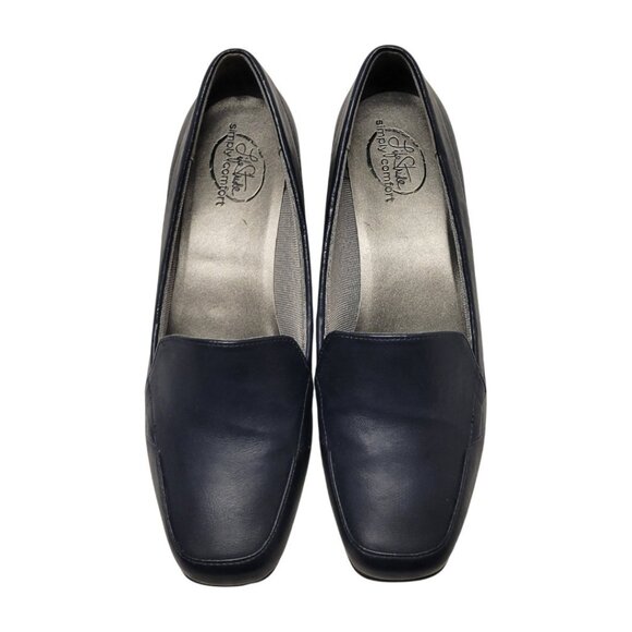 LIFE STRIDE Woman's NAVY BLUE Loafer Shoes Pump Slip On SIMPLY COMFORT size 8 - Picture 2 of 6